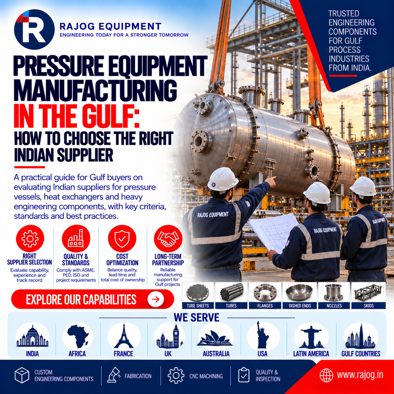 Pressure Equipment Manufacturing in the Gulf: How to Choose the Right Indian Supplier