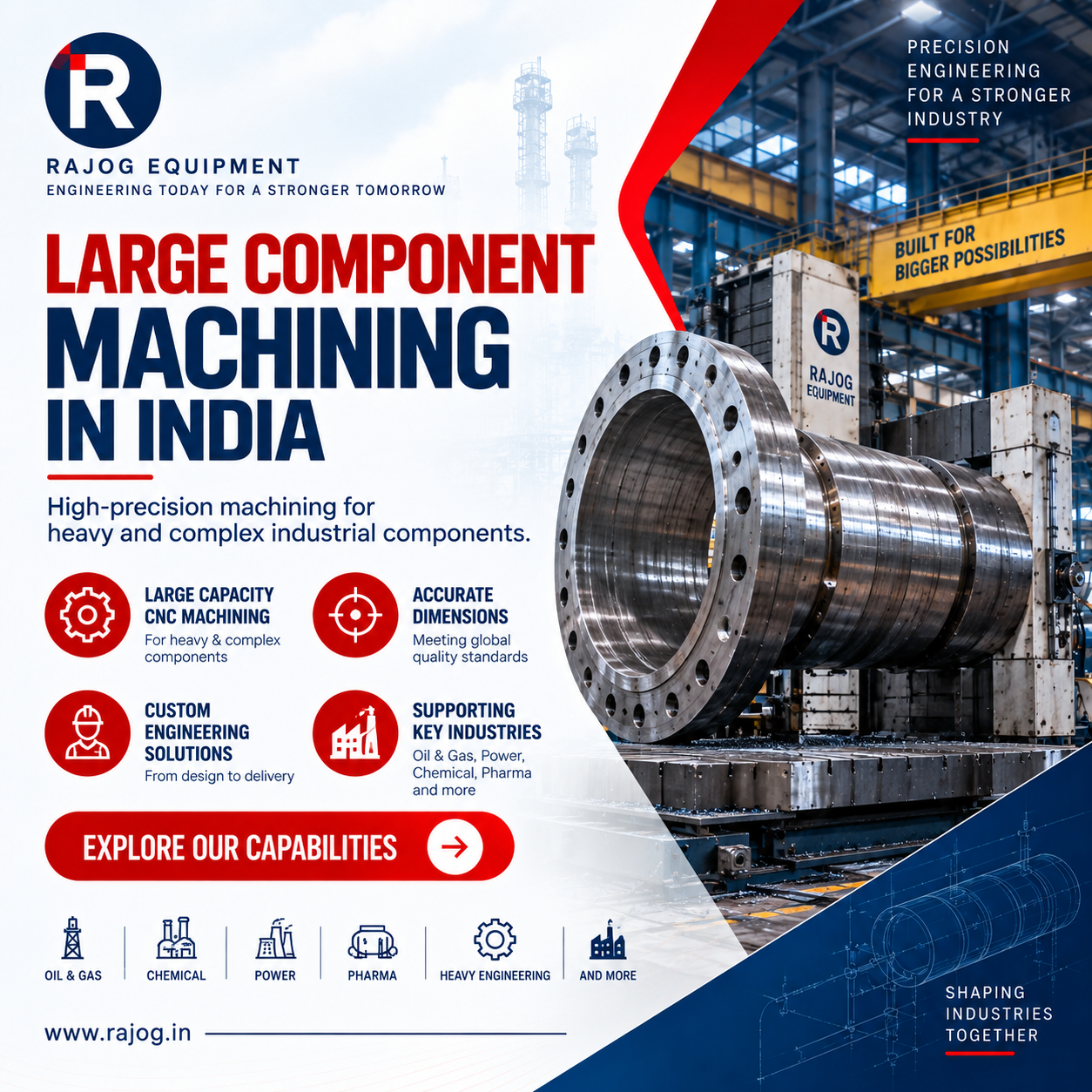 Large Component Machining in India: Capabilities, Applications and How to Choose a Manufacturing Partner